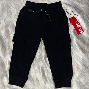 Hype Kids Black Cargo Sweatpants NWT size 2T